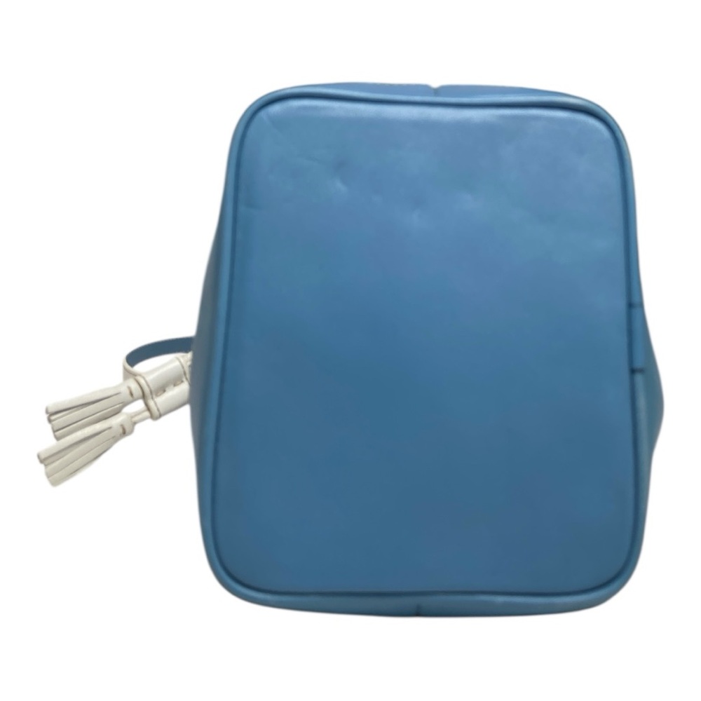 Coach 2003 Blue and White Leather Bucket Shoulder Bag - Picture 5 of 15